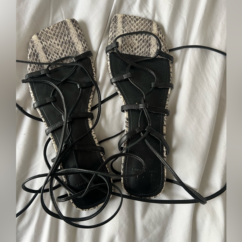 Marc fisher sandals snakeskin strappy sandals